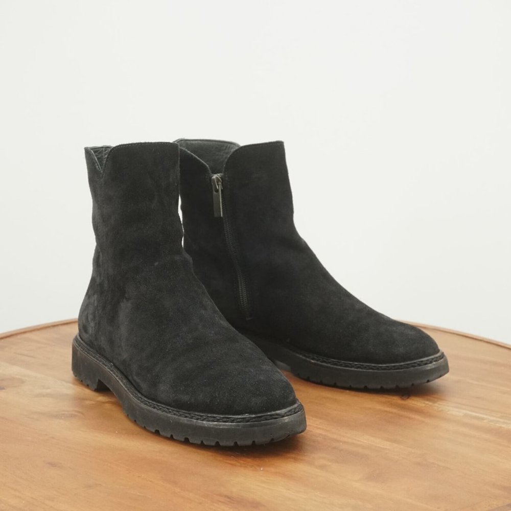 Aquatalia Womens Madelyn Water Resistant Ankle Boots Size 9 M Black Suede 456977